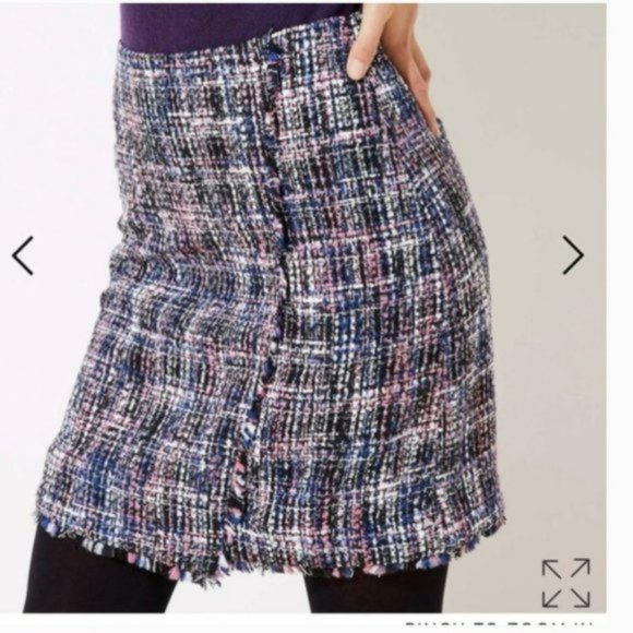LOFT Dresses & Skirts - Ann Taylor LOFT Tweed Multi Color Skirt NWT 8
